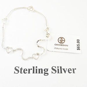 Giani Bernini sterling silver heart bracelet